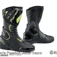 FORMA Stivali Moto Racing Freccia Neri Giallo Fluo