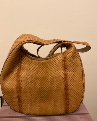 Borsa Hobo Ape Regina vero pitone