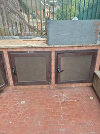 ante con telaio alluminio per esterno