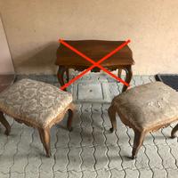 Coppia di sedute/panchetti anni 50 (da restaurare)