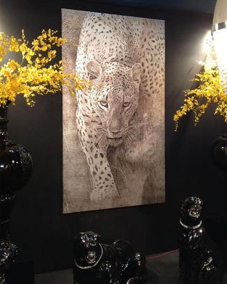 leopardo argento - mariani affreschi 70x120