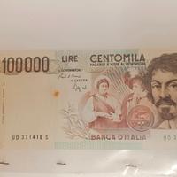 BANCONOTA da 100000 Lire Caravaggio