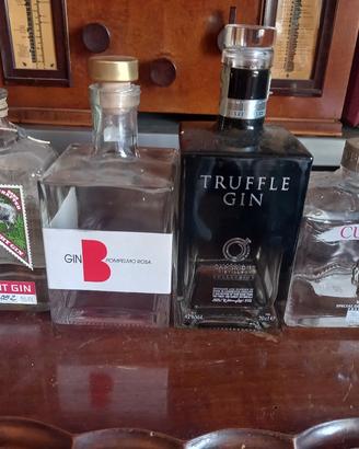 Bottiglie vuote di gin