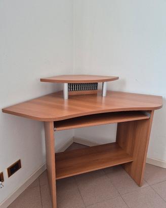 Scrivania angolare porta PC solida 