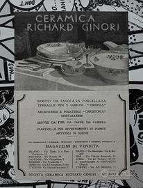 Pubblicità Epoca Ceramica Richard Ginori Anni 30