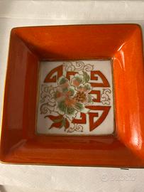Piattino quadrato in porcellana cinese