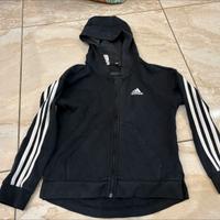 FELPA RAGAZZA DI COTONE CON CAPPUCCIO BRAND ADIDAS