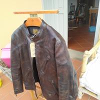 giubbotto in pelle stile motociclista 