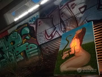 Quadro su tela “Eva e il serpente” - A. Raiola