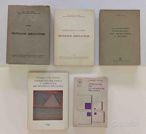 Lotto 5 libri Tecnologia Aeronautica PoliTO PoliMI