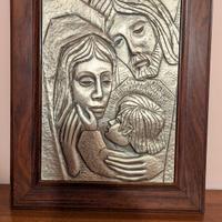 Quadro argento Ottaviani "Sacra Famiglia"