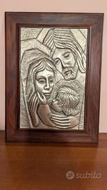 Quadro argento Ottaviani "Sacra Famiglia"