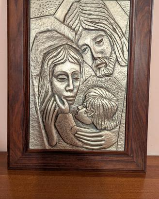 Quadro argento Ottaviani "Sacra Famiglia"