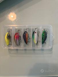 Set 5pz esche artificiali Crankbait da pesca
