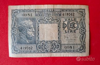 Biglietto di Stato 10 lire