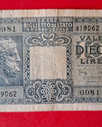 Biglietto di Stato 10 lire
