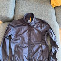 Giacca k-way blu mezza stagione