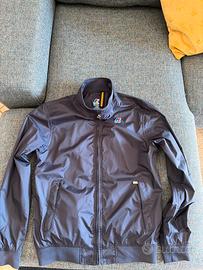 Giacca k-way blu mezza stagione