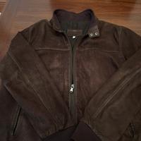 Giacca in pelle scamosciata  marrone Combipel