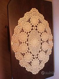 Centro ovale uncinetto artigianale vintage
