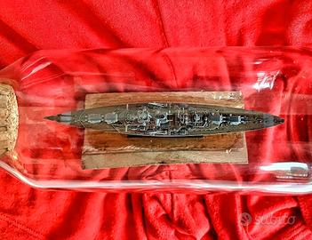 micro modello in bottiglia, corazzata BISMARCK