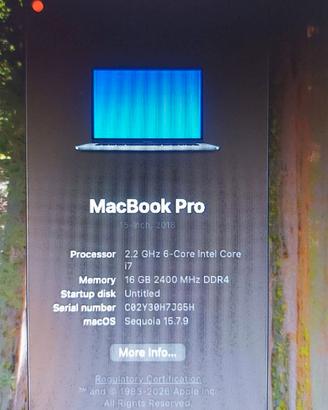 Scheda Madre Motherboard MacBook Pro 15 2018 i7 16