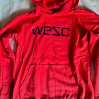 Felpa "Wesc" rossa con cappuccio 