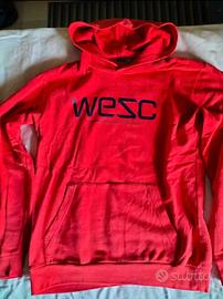 Felpa "Wesc" rossa con cappuccio 
