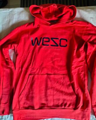 Felpa "Wesc" rossa con cappuccio 