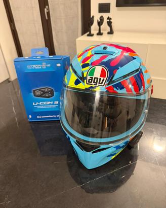 Casco integrale AGV K3 sv Misano 2014 + interfono