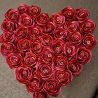 cuore fatto al mano di raso