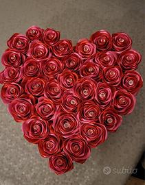 cuore fatto al mano di raso