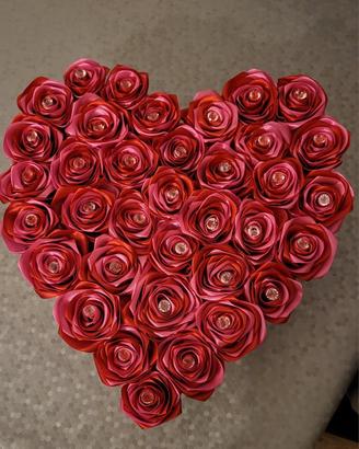 cuore fatto al mano di raso