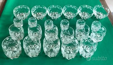 Bicchieri   Vintage  con fiori smerigliati