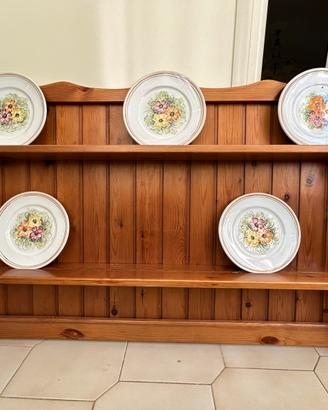 Piattaia rustica in legno massello vintage