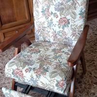 Poltrona relax reclinabile con poggiapiedi anni 80