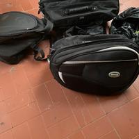 Borse laterali + borsa centrale moto