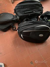 Borse laterali + borsa centrale moto