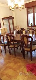 Tavolo + 6 sedie, legno massello