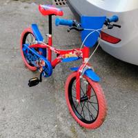 Bici spiderman taglia 16