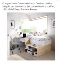 Letto con scrivania integrata