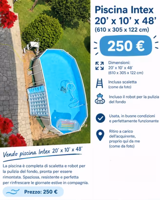 piscina intex (610 x 305 x 122 cm)