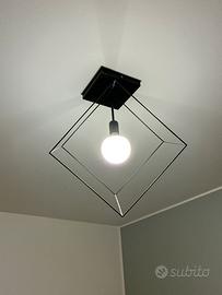 Lampadario moderno nero – design geometrico