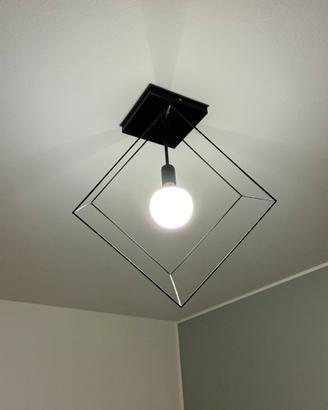 Lampadario moderno nero – design geometrico