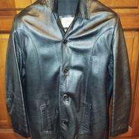 Giacca in pelle nera Uomo Vintage