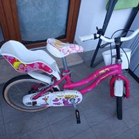 bicicletta fuxia raggio 16