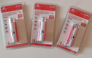 3 batterie ricaricabili litio 3,7-4,2 v. 12800 mAh
