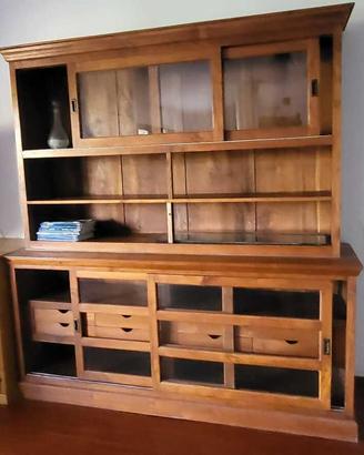 Credenza con vetrina in teak