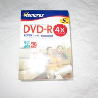 5 DVD-R nuovi Memorex e 2 DVD-RW Sony e Imation