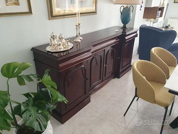 Credenza bassa in mogano stile classico